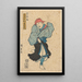 Monk One of the Six Great Poets Kisen Playing the Role of Nakamura Utaemon - Utagawa Kunisada Toyokuni III — framed artwork on a wall