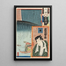 Actor Ichikawa Danjūrō VIII in Yokoyama no Yosaburō on the Ryōgoku bridge, First Group of the Ni Brigade - Utagawa Kunisada Toyokuni III — framed artwork on a wall