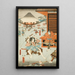 Night Attack of the Soga Brothers, Soga no Jūrō Sukenari and Koga no Saburō - Utagawa Kunisada Toyokuni III — framed artwork on a wall