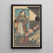 Samurai Warrior with Assistant - Utagawa Kunisada Toyokuni III — framed artwork on a wall