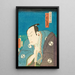 Actor Kataoka Nizaemon in the role of Ōboshi Yuranosuke, leader of the 47 rōnin - Utagawa Kunisada Toyokuni III — framed artwork on a wall