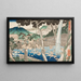 Wasserfall am Yama-Berg bei Rben - Utagawa Kuniyoshi — gerahmtes Bild an der Wand