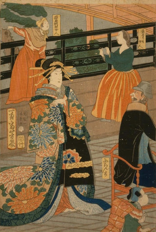 Utagawa Yoshiiku - Gokakoku gankir ni oite sakamori no zu.webp