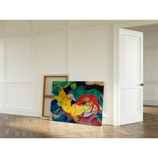 Vaches, rouge, vert, jaune - Franz Marc | Reproduction Tableau Décoration murale affiche copie