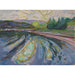 Reproduktion des Gemäldes Wellen gegen das Ufer - Edvard Munch