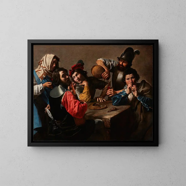 Le Concert - Valentin de Boulogne — gerahmtes Bild an der Wand