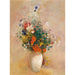 Reproduktion des Gemäldes Blumenvasen (rosa Hintergrund) - Odilon Redon