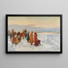 Hommage an das Kloster am Fluss Wolga - Vasili Ivanovich Pavlov — gerahmtes Bild an der Wand