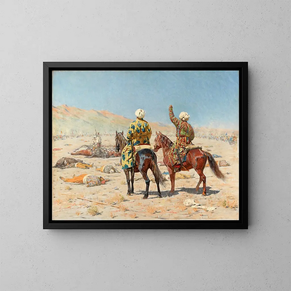 A proposito della guerra - Vasily Vereshchagin — quadro incorniciato alla parete