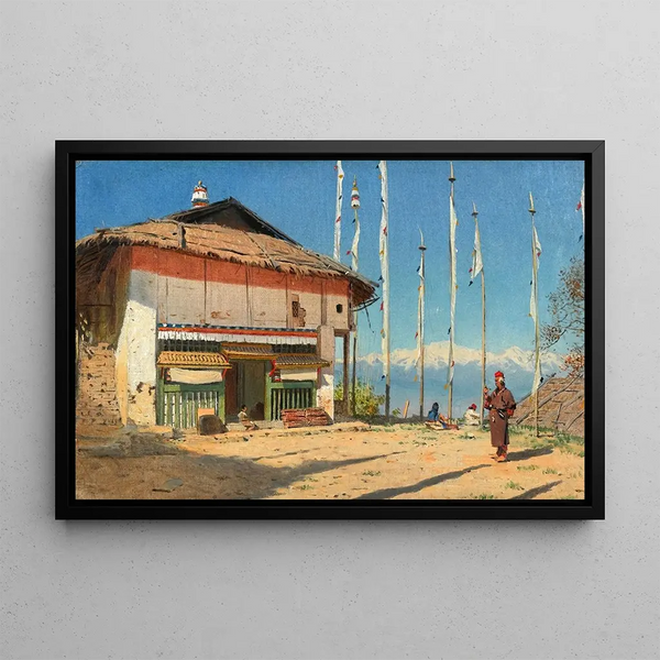Vasily Vereshchagin - Buddhist Temple in Darjiling Sikkim.webp