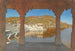 Marmorbrücke von Rajnagar mit Reliefs an einem See in Udaipur - Vasily Vereshchagin — Ansicht des Kunstwerks