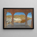 Marmorbrücke von Rajnagar mit Reliefs an einem See in Udaipur - Vasily Vereshchagin — gerahmtes Bild an der Wand