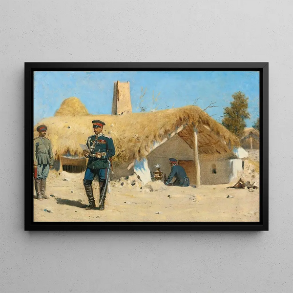 L'Adjudant - Vasily Vereshchagin — gerahmtes Bild an der Wand
