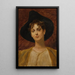 Portrait of a Young Girl - Václav Brožík — framed artwork on a wall