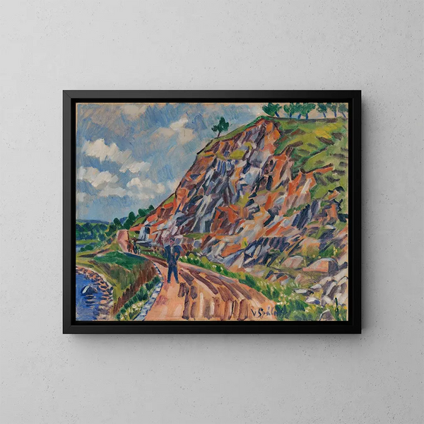 Landschaft bei Pyel - Václav Špála — gerahmtes Bild an der Wand