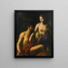 di Ercole e Omfale - Scuola veneziana — quadro incorniciato alla parete