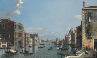 Venetian School - Venice The Grand Canal Looking East Towards The Dogana.webp