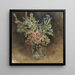 Glass painting with Alpine flowers - Rudolf von Alt — framed artwork on a wall