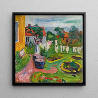 Vêtements sur une corde à linge à Sgrdstrand - Edvard Munch