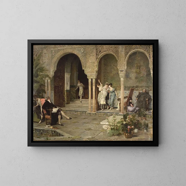 Versteckspiel - Vicente Palmaroli y González — gerahmtes Bild an der Wand