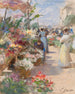 Der Blumenmarkt - Victor Gabriel Gilbert — Ansicht des Kunstwerks