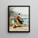 Der Blumenhändler auf der Pont des Arts in Paris - Victor Gabriel Gilbert — gerahmtes Bild an der Wand