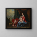 Portrait einer Dame unter den Zügen der Madonna mit einem Kind an ihrer Seite, der kleine Johannes der Täufer - Victor Honoré Janssens — gerahmtes Bild an der Wand