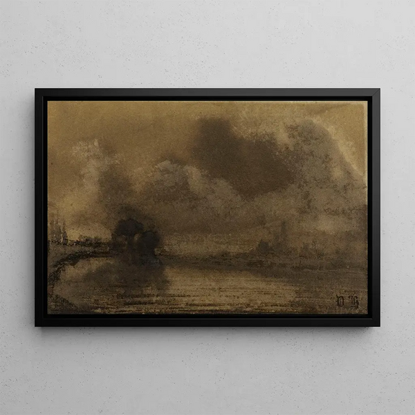 Bordi di un Lago o di un Fiume - Victor Hugo — quadro incorniciato alla parete