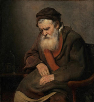 Vieil homme endormi - Abraham Van Dijck
