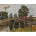 Reproduktion des Gemäldes Altes Ponton in Langenpreising - Alfred Zoff