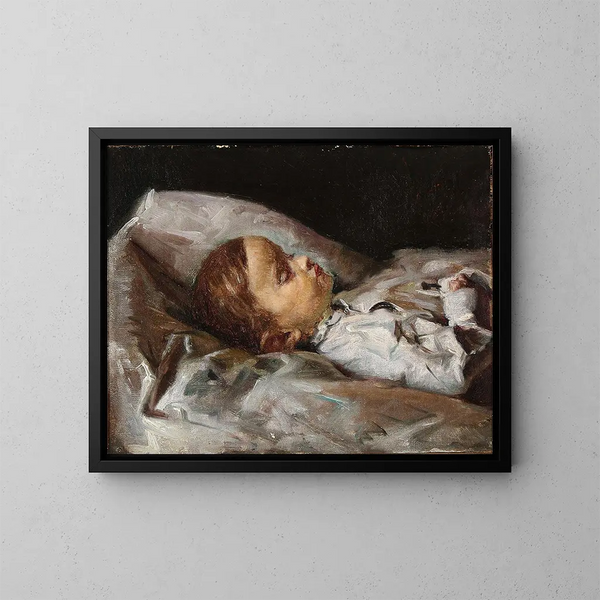 L'enfant mort - Viggo Johansen — gerahmtes Bild an der Wand