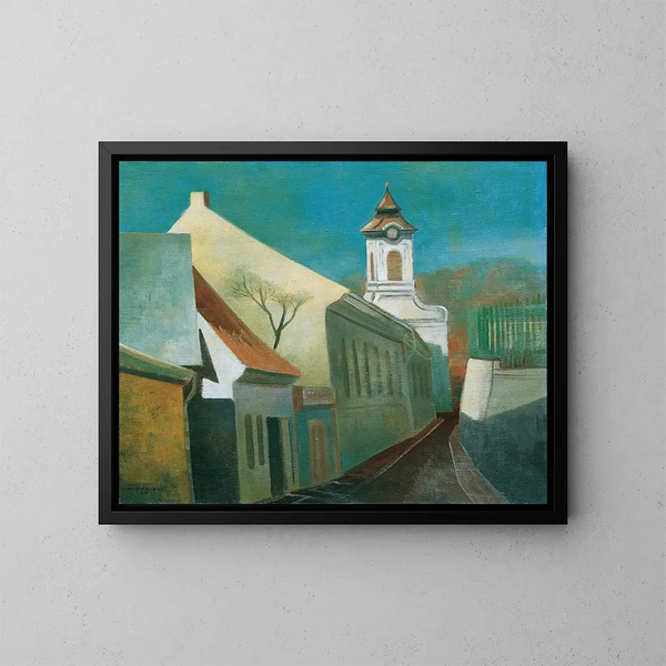 Straße in Ptzleinsdorf - Viktor Planckh — gerahmtes Bild an der Wand