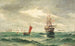 marino con navi al largo della città sulla costa - Vilhelm Bille — vista dell’opera
