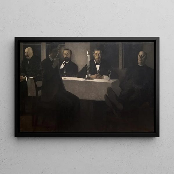 Cinque ritratti - Vilhelm Hammershøi — quadro incorniciato alla parete