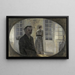 Interno con l'artista e sua moglie - Vilhelm Hammershøi — quadro incorniciato alla parete