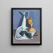 Still life with a water jug, a towel, and jars - Vilhelm Lundstrøm — framed artwork on a wall