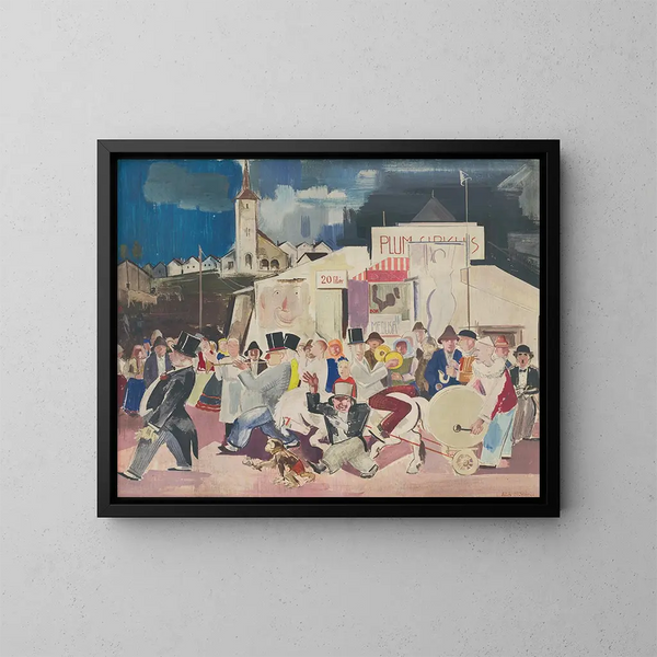 Circo - Vilmos Aba-Novák — quadro incorniciato alla parete