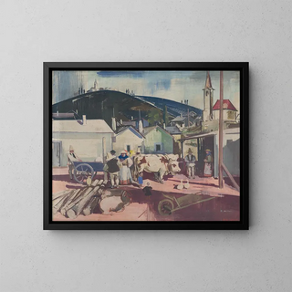 Campagna messicana - Vilmos Aba-Novák — quadro incorniciato alla parete