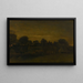Dorf bei Sonnenuntergang - Vincent van Gogh — gerahmtes Bild an der Wand