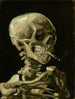 Kopf eines Skeletts mit einer brennenden Zigarette - Vincent van Gogh — Ansicht des Kunstwerks