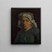 Kopf einer Frau 2 - Vincent van Gogh — gerahmtes Bild an der Wand