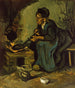 Ländliches Gemälde beim Kochen am Kamin - Vincent van Gogh — Ansicht des Kunstwerks