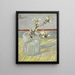 Zweig eines Mandelbaums in Blüte in einem Glas - Vincent van Gogh — gerahmtes Bild an der Wand