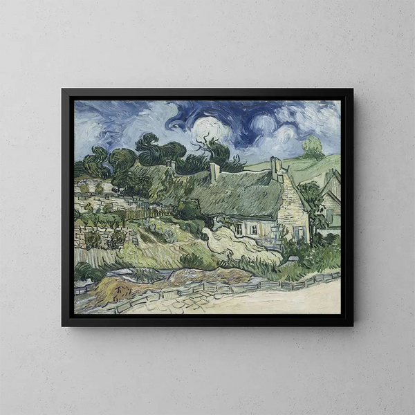 Chaumières à Cordeville - Vincent van Gogh — gerahmtes Bild an der Wand