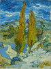 Zwei Pappeln in den Alpilles bei Saint-Rémy - Vincent van Gogh — Ansicht des Kunstwerks