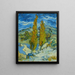 Zwei Pappeln in den Alpilles bei Saint-Rémy - Vincent van Gogh — gerahmtes Bild an der Wand
