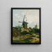 Die Windmühlen von Montmartre - Vincent van Gogh — gerahmtes Bild an der Wand