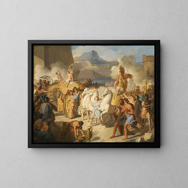 Der Triumph eines römischen Helden, wahrscheinlich Marcus Claudius Marcellus - Vincenzo Camuccini — gerahmtes Bild an der Wand