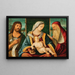 La Vierge à l'Enfant avec saint Jean-Baptiste et saint Jérôme - Vittore Carpaccio et Benedetto Carpaccio — quadro incorniciato alla parete