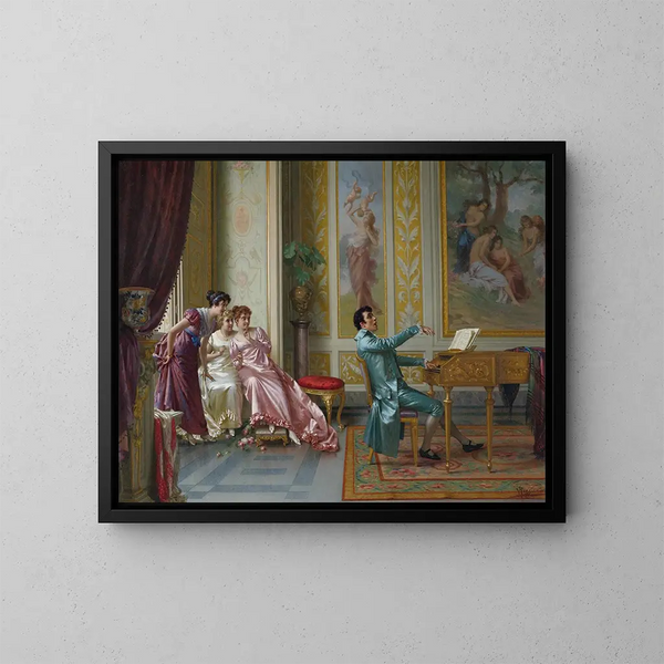 La romance préférée - Vittorio Reggianini — gerahmtes Bild an der Wand